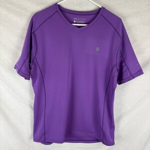 Coolibar Women’s Purple V-Neck Sun Shirt Size L
